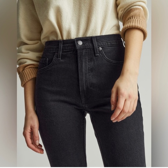 Everlane The Original Cheeky Jean Organic Cotton Hi Rise Black 25 - Picture 2 of 16
